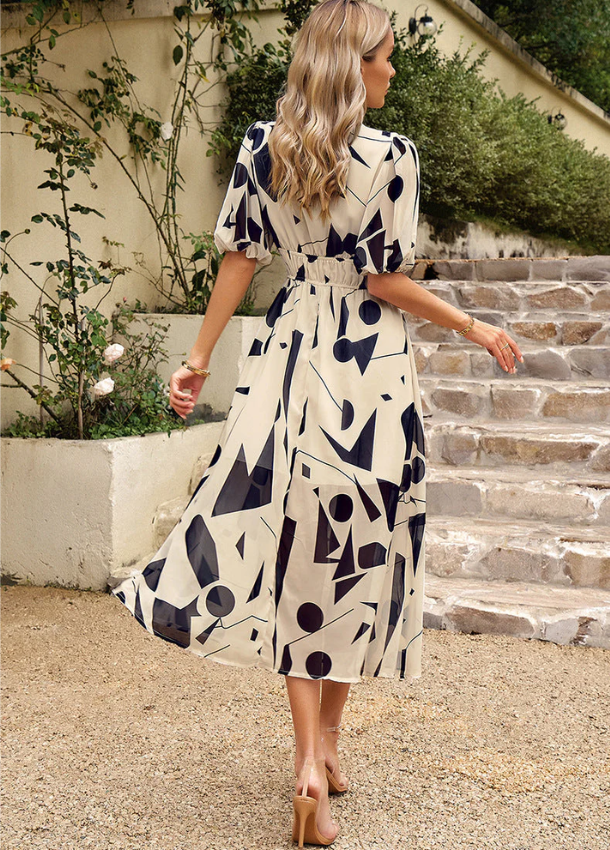 Estella | Flattering Floral Midi Dress
