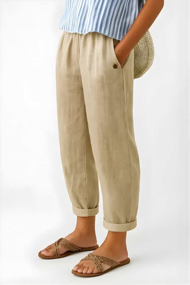 Melina™ | Minimalist Elastic Waist Trousers