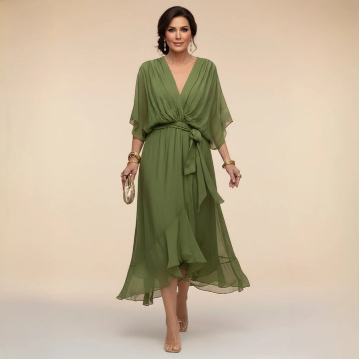 Sofia™ | Elegant V-Neck Dress