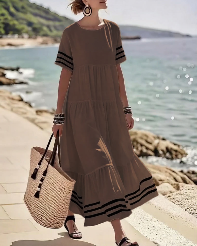 Rhonda™ | Casual Striped Sleeve Summer Dress