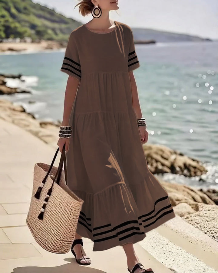 Rhonda™ | Casual Striped Sleeve Summer Dress