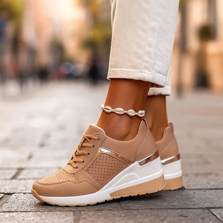Loren | Cushioned Wedge Sneakers