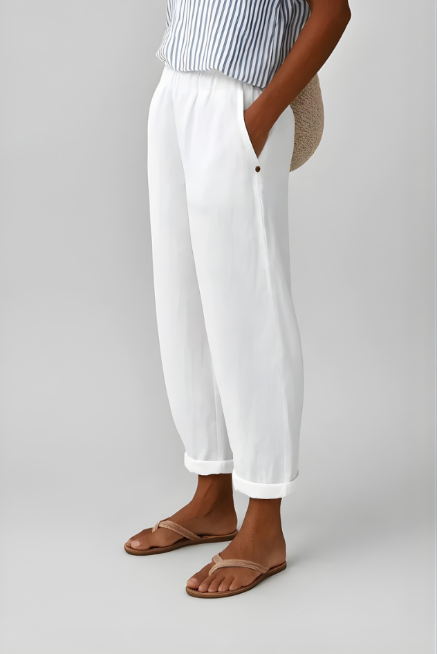 Melina™ | Minimalist Elastic Waist Trousers
