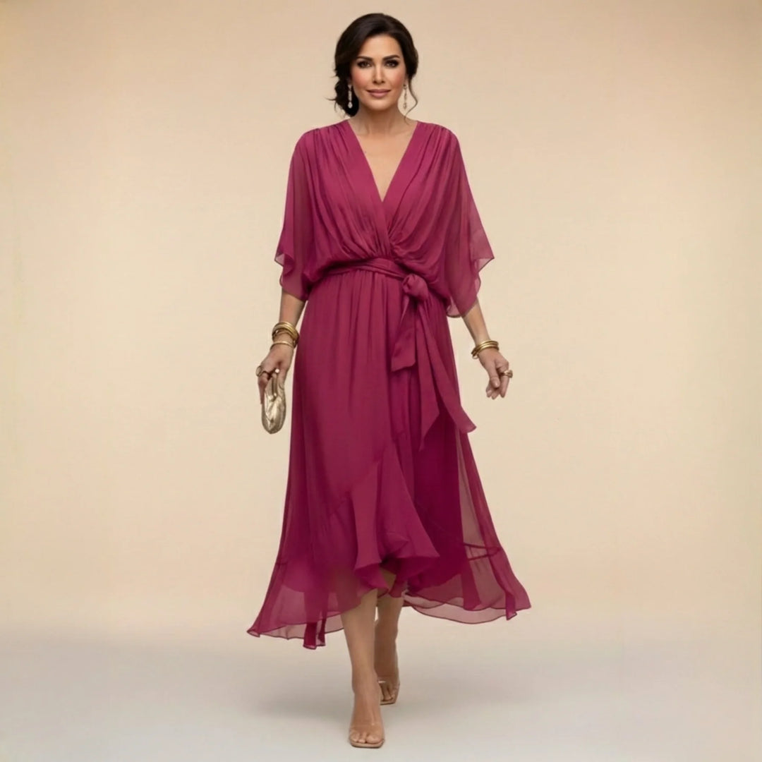 Sofia™ | Elegant V-Neck Dress