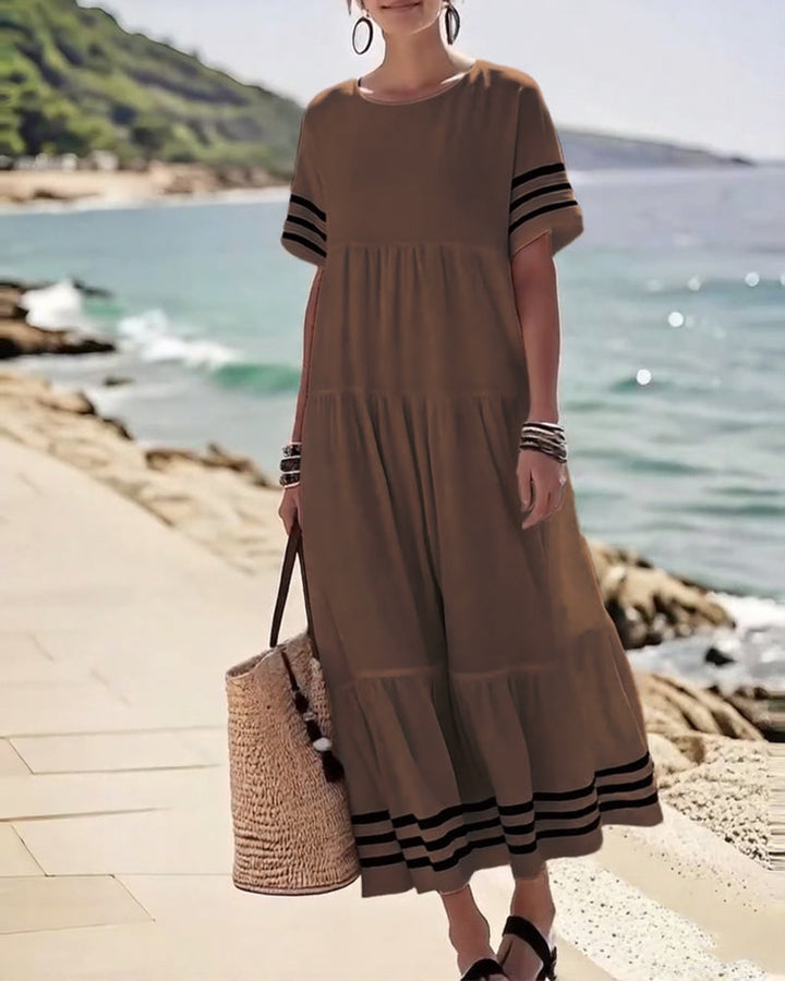 Rhonda™ | Casual Striped Sleeve Summer Dress