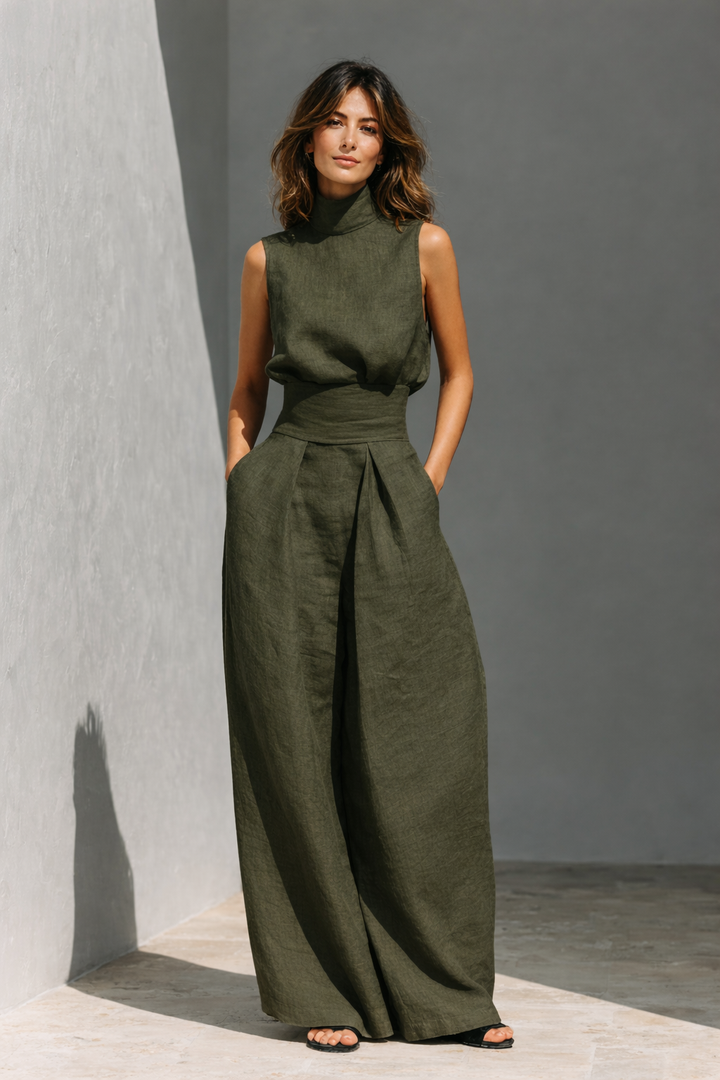 Blakely™ | Elegant Sleeveless Wide Leg Jumpsuit