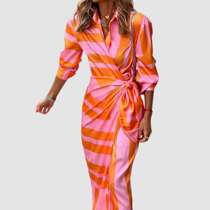 Malia™ | Sculpting Waist Tie Midi Dress