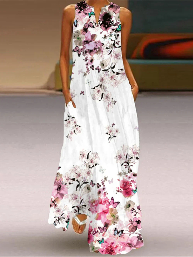 Stella™ | Butterfly Print Floral Dress