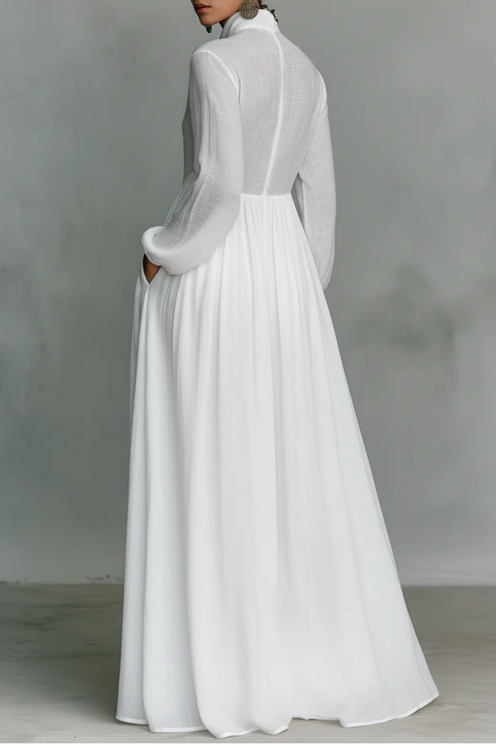 Cleora™ | Flowing Button-Front Maxi Dress