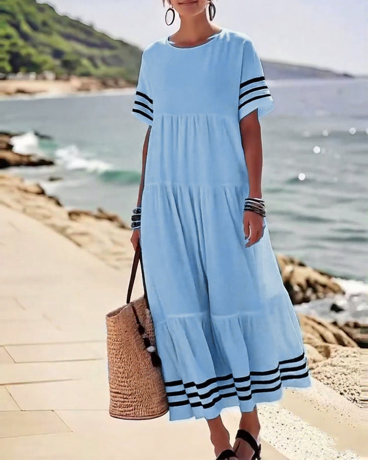 Rhonda™ | Casual Striped Sleeve Summer Dress