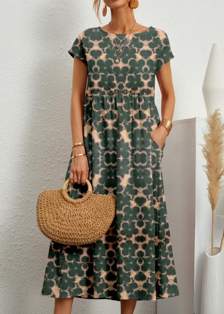 Amaya™ | Summer Floral Midi Dress