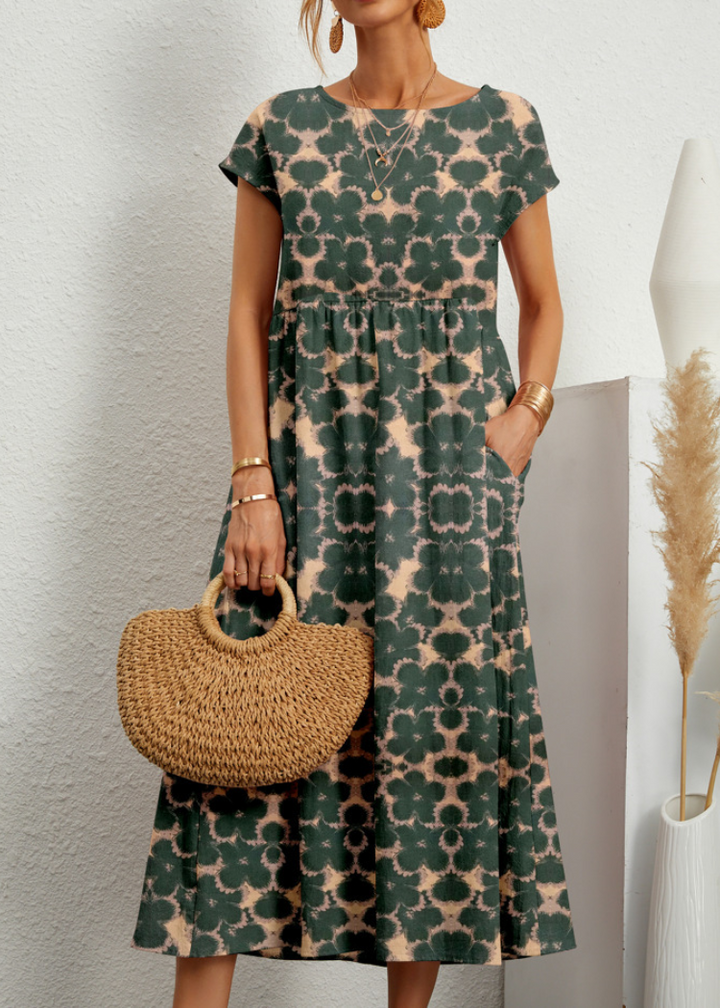 Amaya™ | Summer Floral Midi Dress