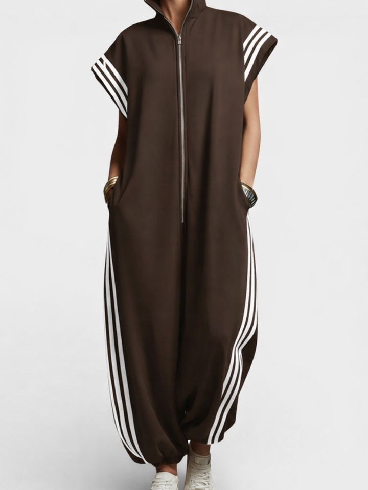 Zelma™ | Casual Oversized Sleeveless Zip Jumpsuit