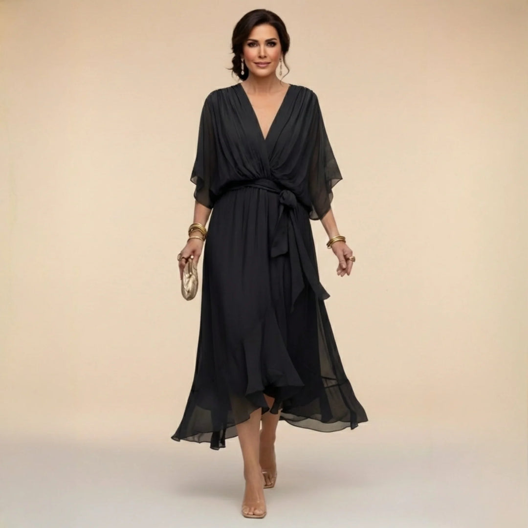 Sofia™ | Elegant V-Neck Dress