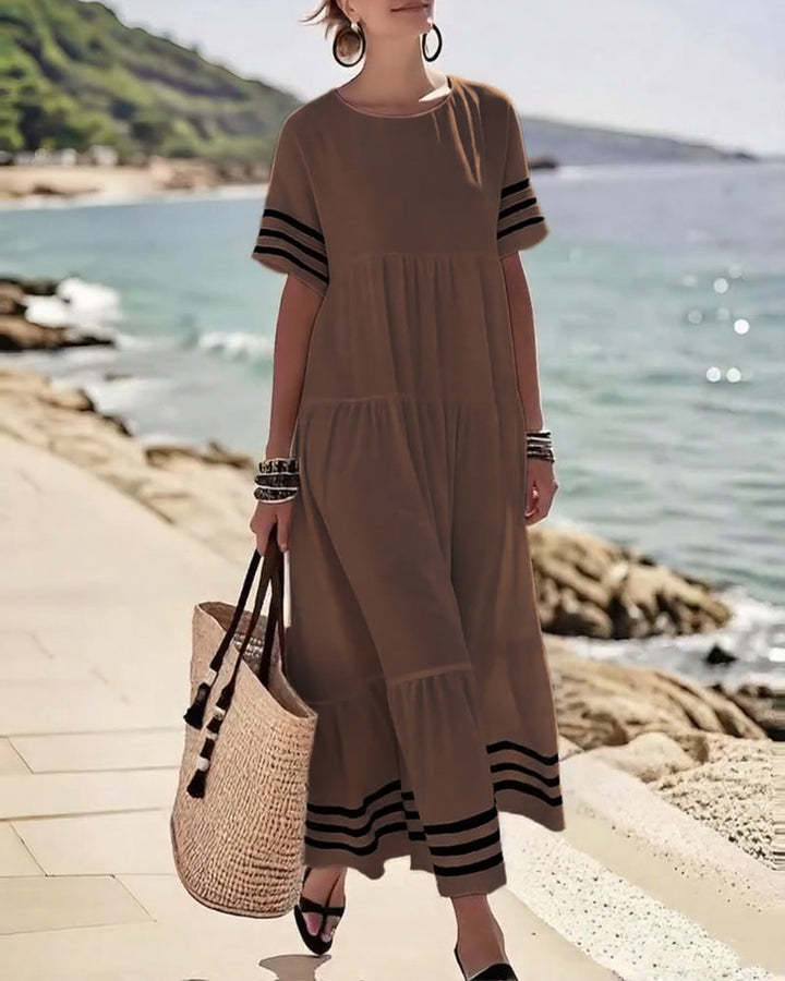 Rhonda™ | Casual Striped Sleeve Summer Dress