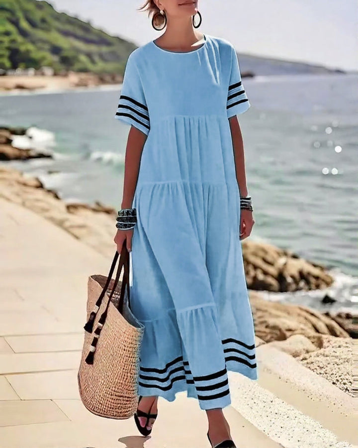 Rhonda™ | Casual Striped Sleeve Summer Dress