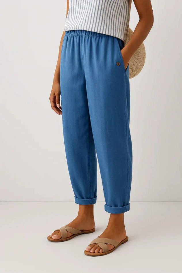 Melina™ | Minimalist Elastic Waist Trousers