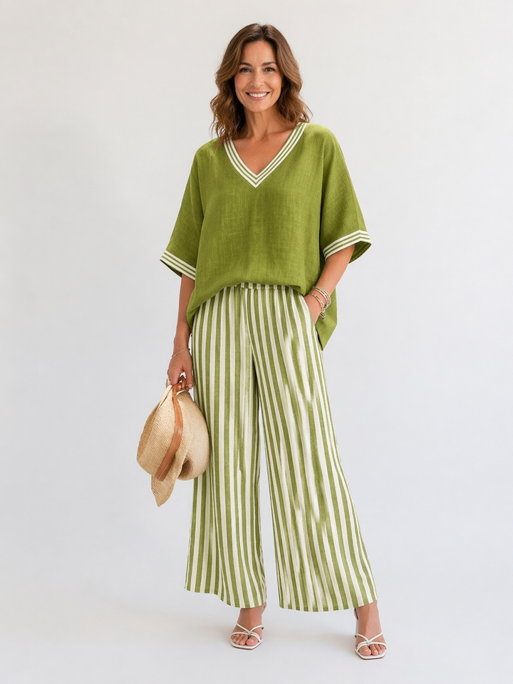 Zaria™ | Striped Relaxed Fit Two-Piece Set