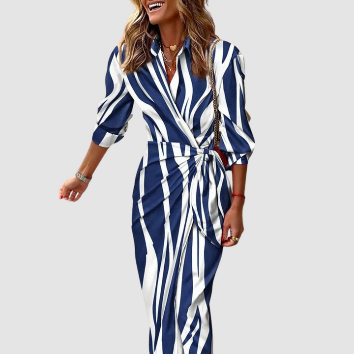 Malia™ | Sculpting Waist Tie Midi Dress
