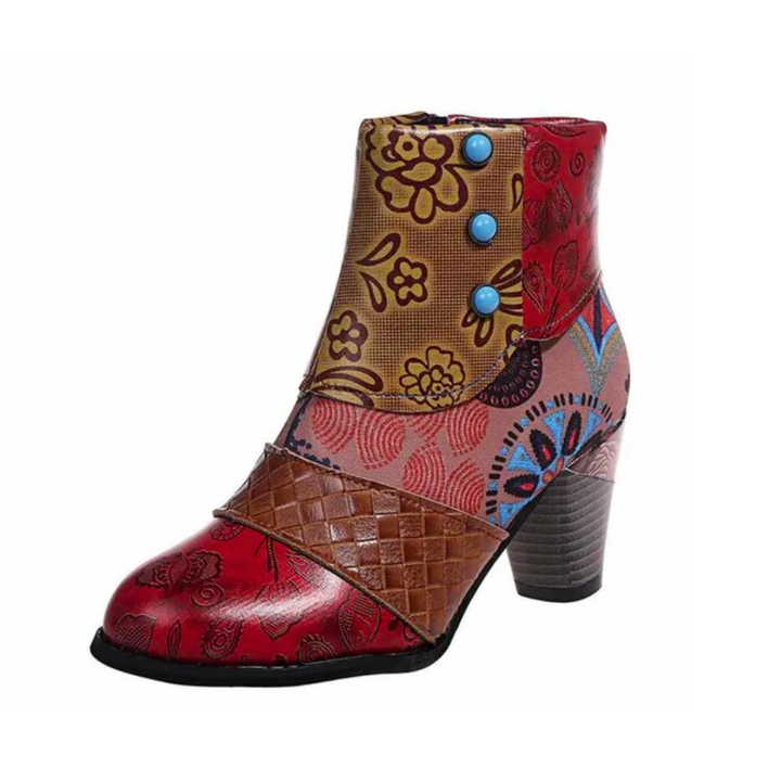 Ollie™ | Boho Pattern Casual Ankle Boots