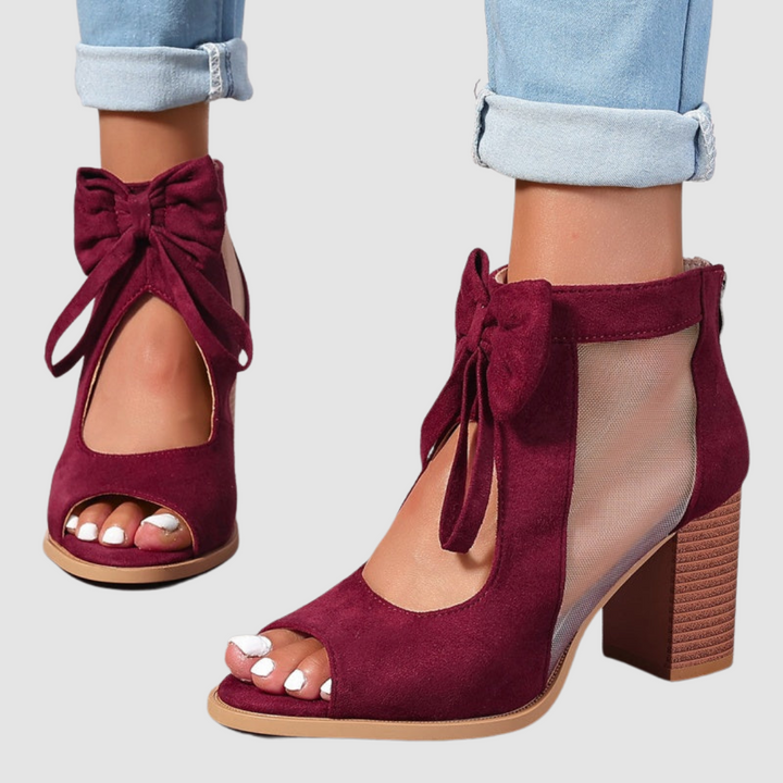 Rebecca I Bow Charm Orthopedic Heels
