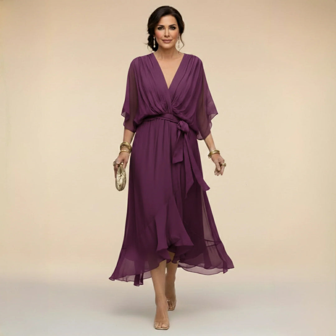 Sofia™ | Elegant V-Neck Dress