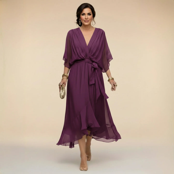 Sofia™ | Elegant V-Neck Dress