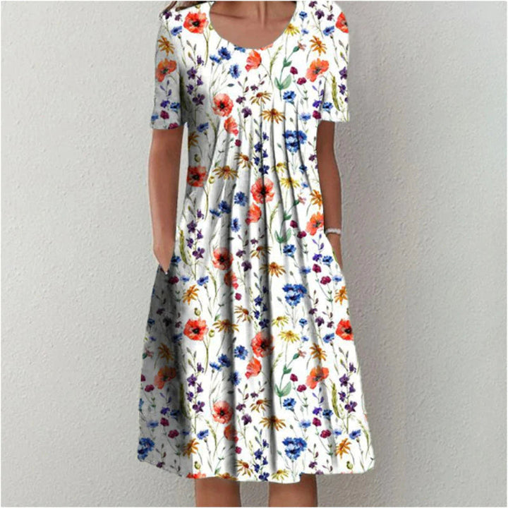 Zelda™ | Loose Fit Summer Printed Midi Dress