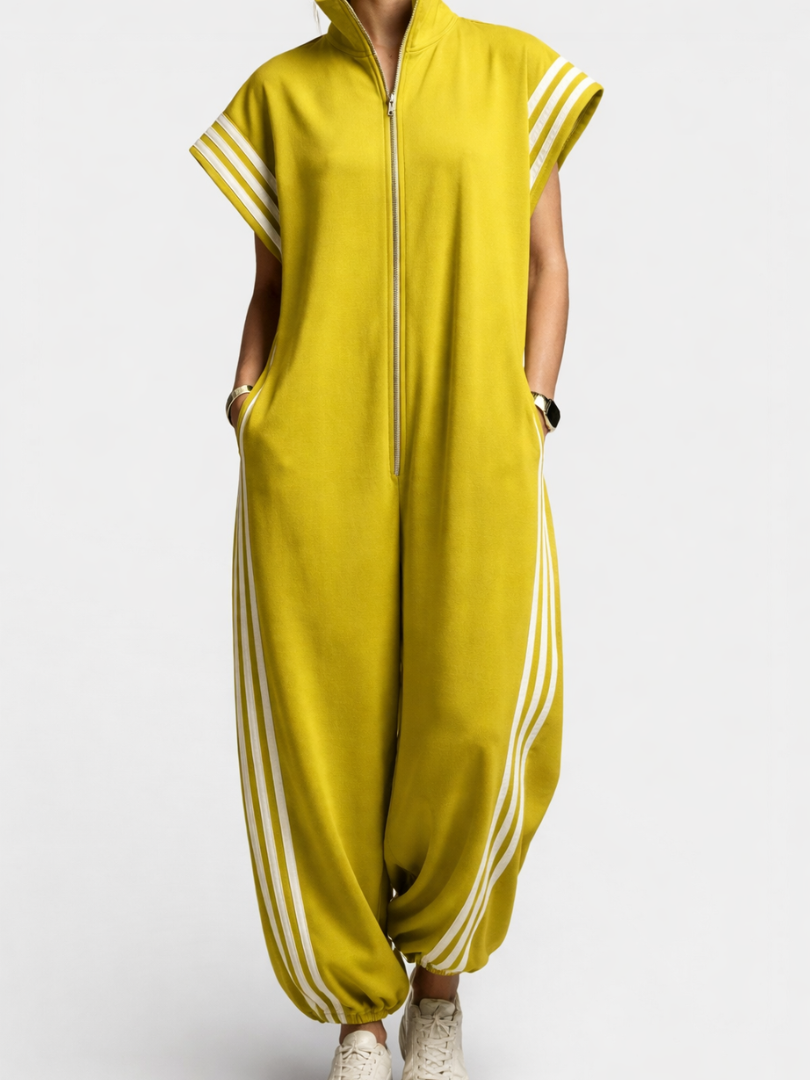 Zelma™ | Casual Oversized Sleeveless Zip Jumpsuit