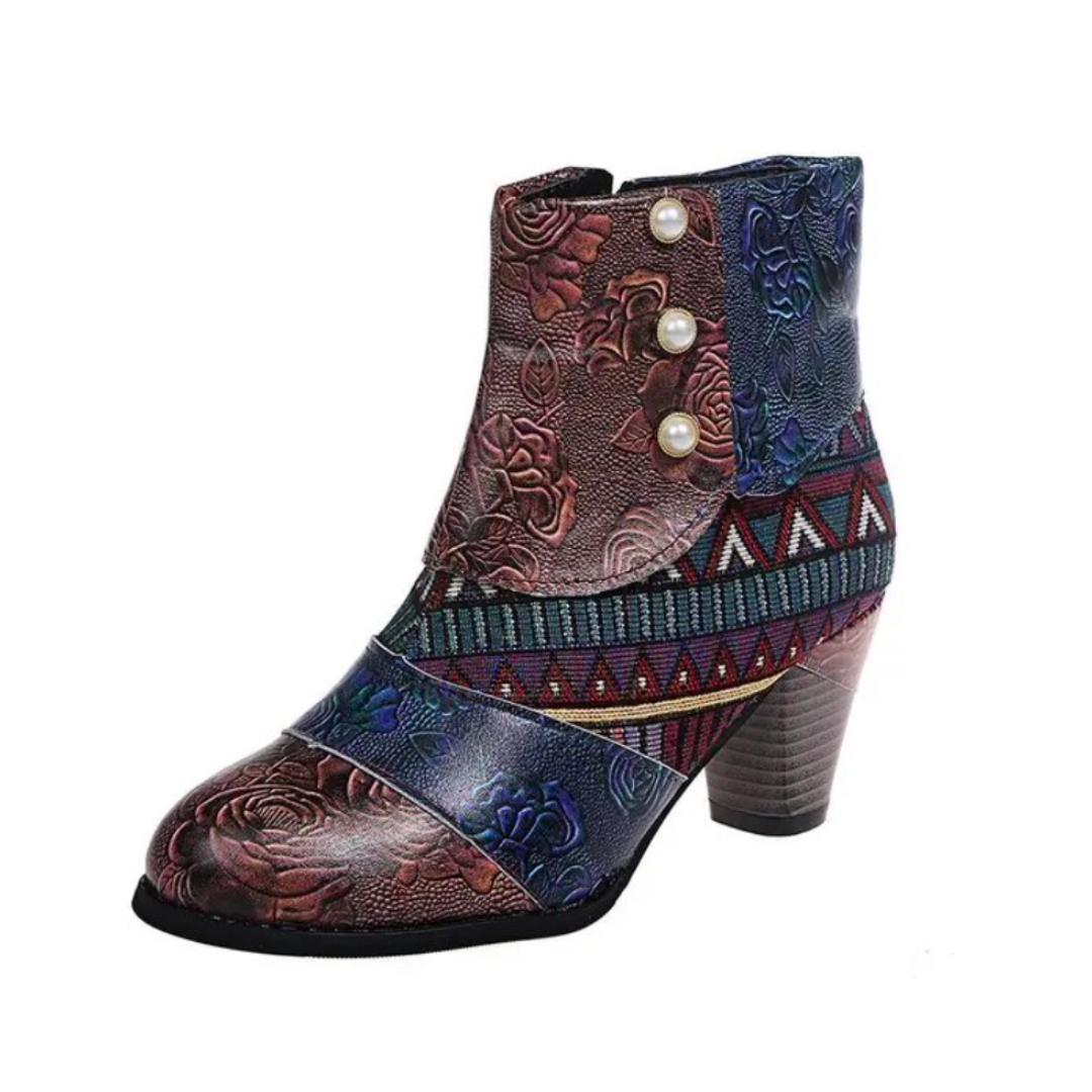 Ollie™ | Boho Pattern Casual Ankle Boots