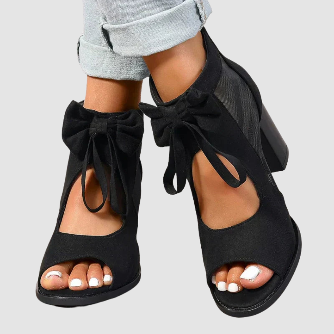 Rebecca I Bow Charm Orthopedic Heels