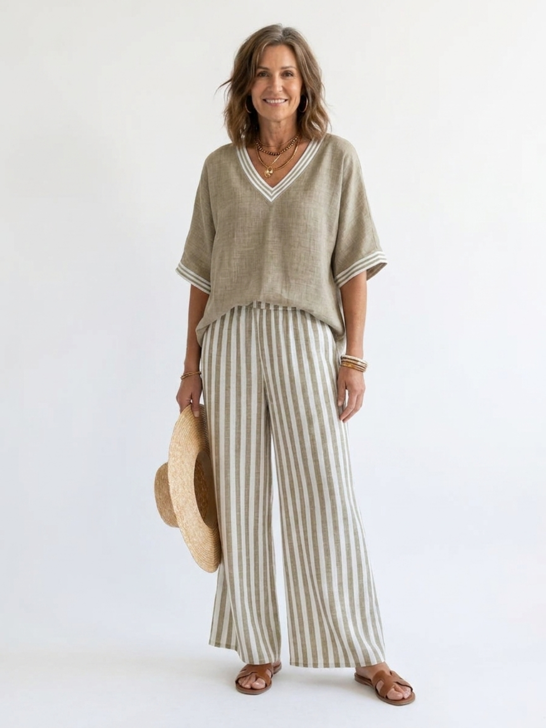 Zaria™ | Striped Relaxed Fit Two-Piece Set