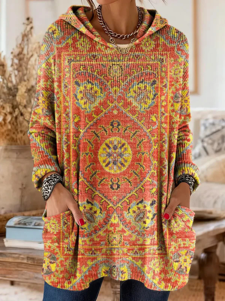 Helen™ | Retro Hooded Knit Tunic