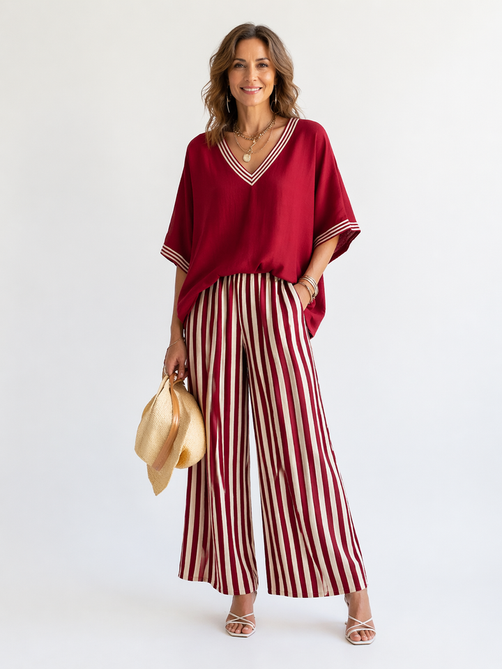 Zaria™ | Striped Relaxed Fit Two-Piece Set