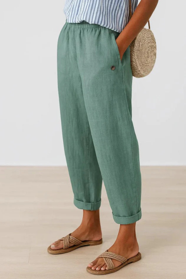 Melina™ | Minimalist Elastic Waist Trousers