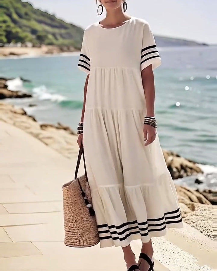 Rhonda™ | Casual Striped Sleeve Summer Dress