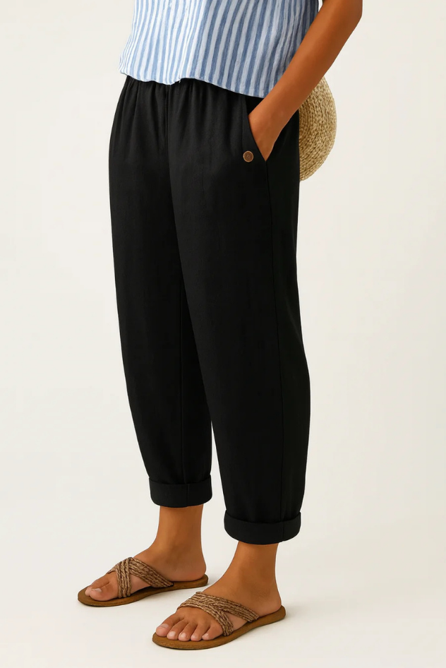 Melina™ | Minimalist Elastic Waist Trousers