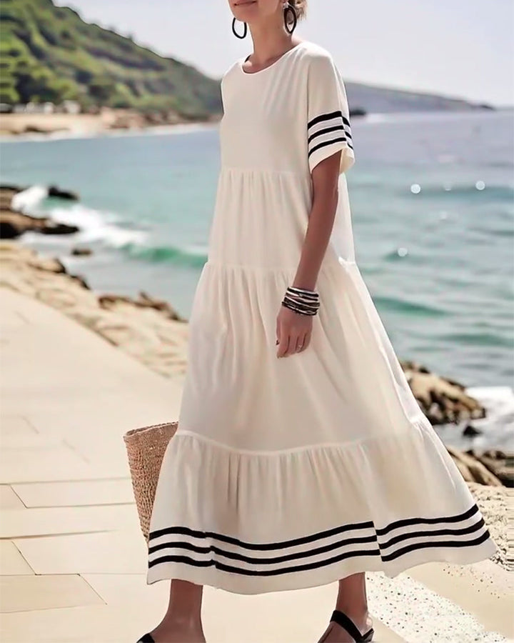 Rhonda™ | Casual Striped Sleeve Summer Dress