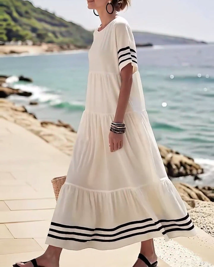 Rhonda™ | Casual Striped Sleeve Summer Dress