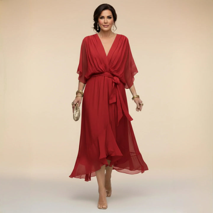 Sofia™ | Elegant V-Neck Dress
