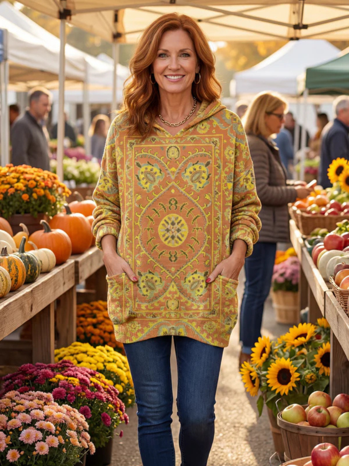 Helen™ | Retro Hooded Knit Tunic