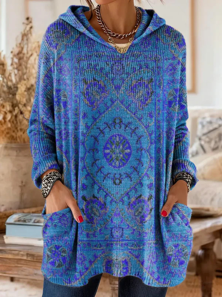 Helen™ | Retro Hooded Knit Tunic
