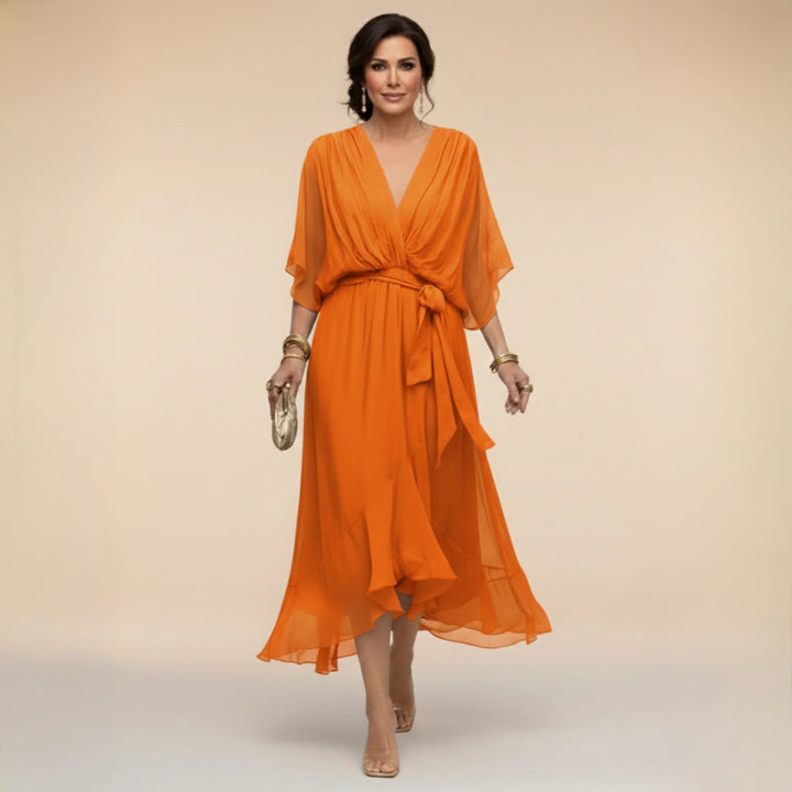 Sofia™ | Elegant V-Neck Dress