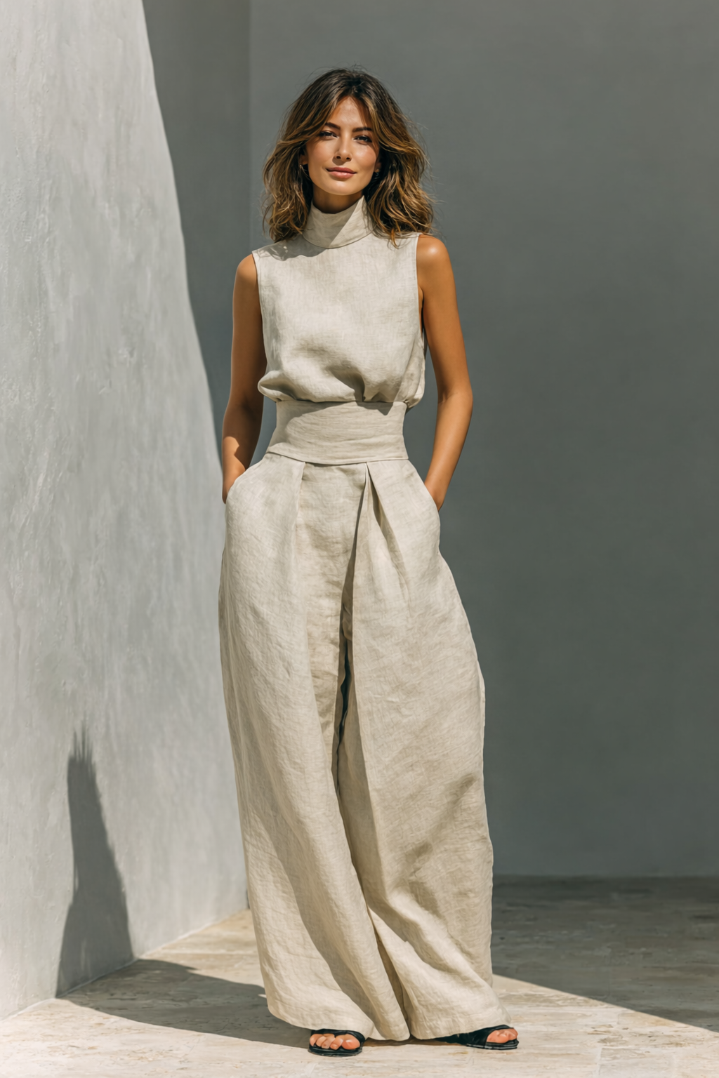 Blakely™ | Elegant Sleeveless Wide Leg Jumpsuit