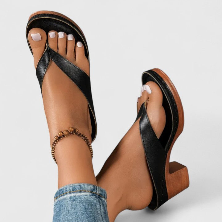 Sloan™ | Elegant Cross-Strap Block Heels