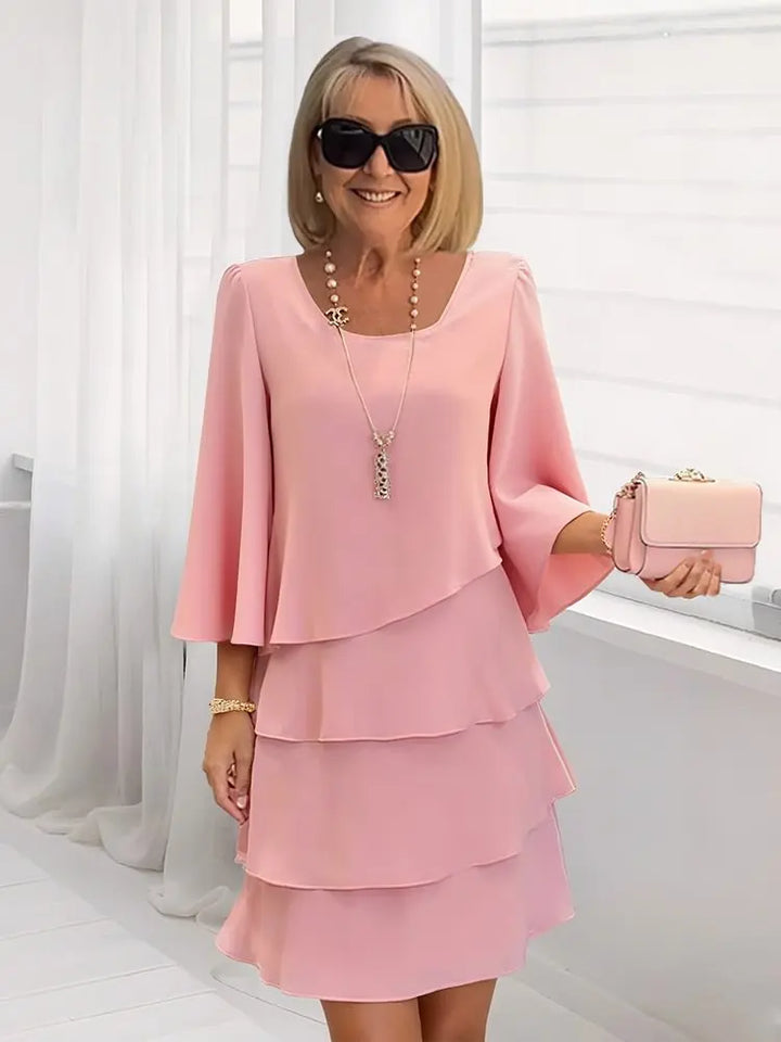 Roxie™ | Chic Layered Ruffle Midi Dress