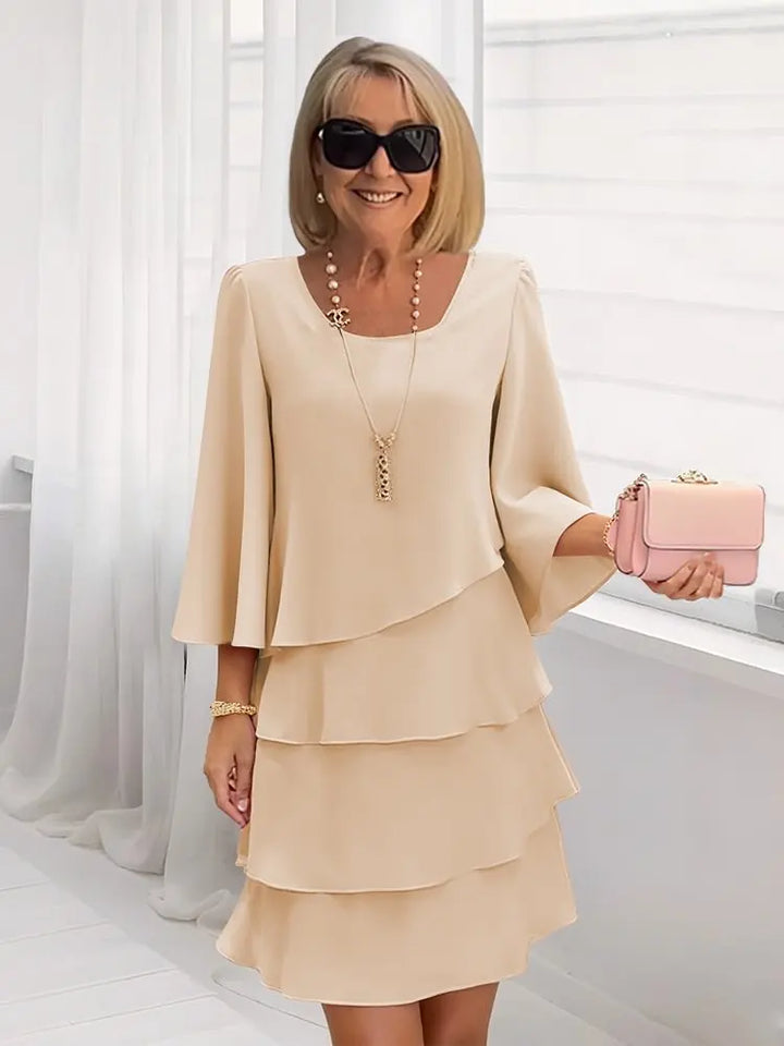 Roxie™ | Chic Layered Ruffle Midi Dress