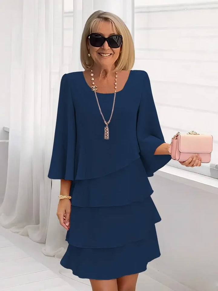 Roxie™ | Chic Layered Ruffle Midi Dress