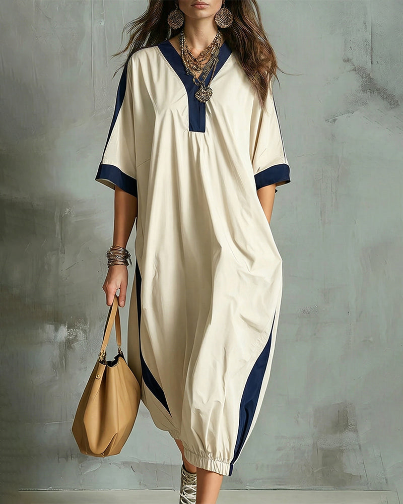Natalie™ | Casual Elastic Hem Midi Dress