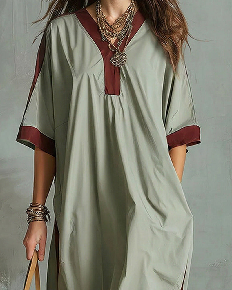 Natalie™ | Casual Elastic Hem Midi Dress